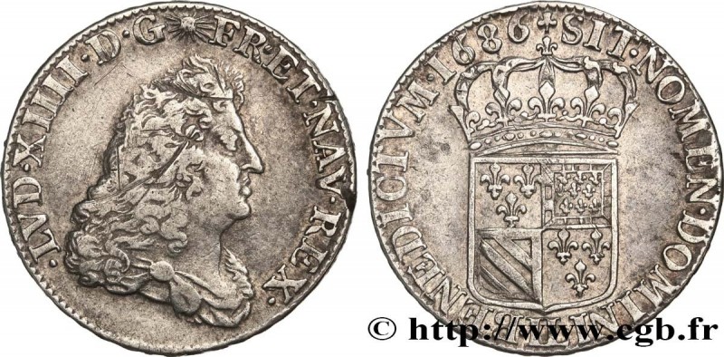 LOUIS XIV "THE SUN KING"
Type : Quart d'écu de Flandre 
Date : 1686 
Mint name /...