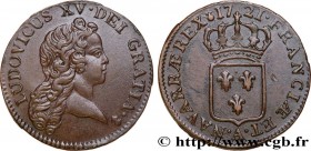 LOUIS XV THE BELOVED
Type : Demi-sol au buste enfantin 
Date : 1721 
Mint name / Town : Paris, Monnaie du Louvre 
Metal : copper 
Diameter : 25,5  mm
...