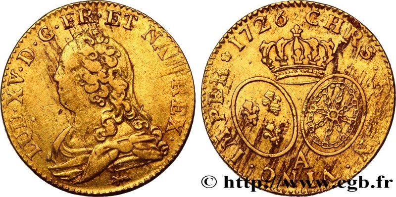 LOUIS XV THE BELOVED
Type : Louis d'or dit "aux lunettes" 
Date : 1726 
Mint nam...