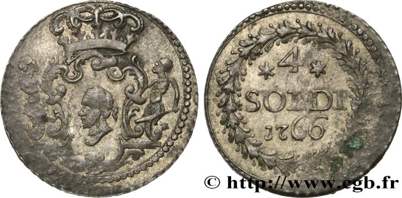 CORSICA - PASCAL PAOLI
Type : 4 soldi 
Date : 1766 
Mint name / Town : Murato 
M...