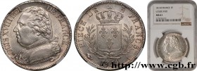 LOUIS XVIII
Type : 5 francs Louis XVIII, buste habillé 
Date : 1814 
Mint name / Town : Limoges 
Quantity minted : 1.553.458 
Metal : silver 
Diameter...