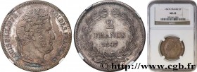 LOUIS-PHILIPPE I
Type : 2 francs Louis-Philippe 
Date : 1847 
Mint name / Town : Bordeaux 
Quantity minted : 6498 
Metal : silver 
Millesimal fineness...
