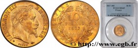 SECOND EMPIRE
Type : 10 francs or Napoléon III, tête laurée 
Date : 1867 
Mint name / Town : Strasbourg 
Quantity minted : 2849356 
Metal : gold 
Mill...