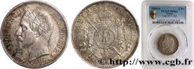 SECOND EMPIRE
Type : 2 francs Napoléon III, tête laurée 
Date : 1866 
Mint name / Town : Paris 
Quantity minted : 3.325.798 
Metal : silver 
Millesima...