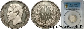 SECOND EMPIRE
Type : 1 franc Napoléon III, tête nue 
Date : 1860 
Mint name / Town : Paris 
Quantity minted : 2728335 
Metal : silver 
Millesimal fine...