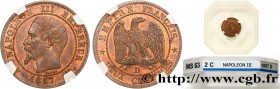 SECOND EMPIRE
Type : Deux centimes Napoléon III, tête nue 
Date : 1857 
Mint name / Town : Lyon 
Quantity minted : 999980 
Metal : bronze 
Diameter : ...