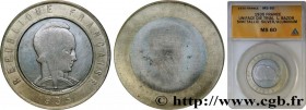 III REPUBLIC
Type : Essai uniface d’avers de 25 francs bimétallique, Argent/Aluminium 
Date : 1935 
Quantity minted : --- 
Millesimal fineness : 680  ...
