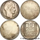 III REPUBLIC
Type : Paire d’Essais unifaces de 10 francs Turin, avers et revers 
Date : 1929 
Mint name / Town : Paris 
Metal : copper-aluminium 
Mill...