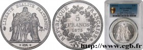 III REPUBLIC
Type : 5 francs Hercule 
Date : 1875 
Mint name / Town : Bordeaux 
Quantity minted : 1.661.440 
Metal : silver 
Diameter : 37  mm
Orienta...
