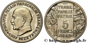 FRENCH STATE
Type : Essai grand module de 5 francs Pétain en bronze-nickel par Bazor et Galle 
Date : 1942 
Mint name / Town : Paris 
Quantity minted ...