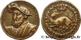 FRANCIS I
Type : Médaille, François Ier et la salamandre 
Date : XVIe siècle 
Metal : bronze 
Diameter : 41  mm
Engraver : Ludwig Neufahrer 
Weight : ...