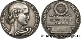 FRENCH STATE
Type : Médaille parlementaire, Assemblée Nationale 
Date : 1941 
Metal : silver 
Diameter : 50  mm
Engraver : BARRON et DELANNOY 
Weight ...