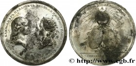 RUSSIA - CATHERINE II
Type : Médaille, Mariage du Grand Duc Alexandre Pavlovitch et Élisabeth, princesse de Bade 
Date : 1793 
Metal : tin 
Diameter :...