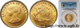 CHILE - REPUBLIC
Type : 50 Pesos or 
Date : 1926 
Mint name / Town : Santiago 
Quantity minted : 126000 
Metal : gold 
Millesimal fineness : 900  ‰
Di...