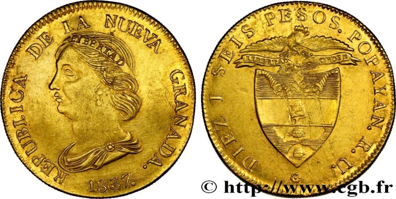 COLOMBIA - REPUBLIC OF NEW GRANADA
Type : 16 Pesos en or 
Date : 1837 
Mint name...