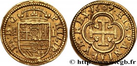 SPAIN - KINGDOM OF SPAIN - PHILIP III
Type : Escudo 
Date : 1607 
Mint name / Town : Ségovie 
Metal : gold 
Diameter : 20  mm
Orientation dies : 12  h...