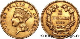 UNITED STATES OF AMERICA
Type : 3 Dollars”Indian Princess” 
Date : 1860 
Mint name / Town : San Francisco 
Quantity minted : 7000 
Metal : gold 
Mille...