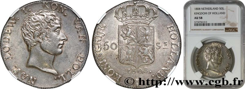 HOLLAND - KINGDOM OF HOLLAND - LOUIS NAPOLEON
Type : 50 Stuivers 
Date : 1808 
M...