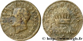 ITALY - KINGDOM OF ITALY - NAPOLEON I
Type : Épreuve 3 Centesimi 
Date : 1807 
Mint name / Town : Milan 
Quantity minted : --- 
Metal : bronze 
Diamet...