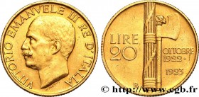 ITALY - KINGDOM OF ITALY - VICTOR-EMMANUEL III
Type : 20 Lire 
Date : 1923 
Mint name / Town : Rome 
Quantity minted : 20000 
Metal : gold 
Millesimal...