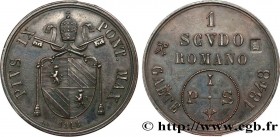 ITALY - PAPAL STATES - PIUS IX (Giovanni Maria Mastai Ferretti)
Type : 1 Scudo frappe non officiel 
Date : 1848 
Mint name / Town : Gaète 
Quantity mi...