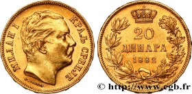 KINGDOM OF SERBIA - MILAN IV OBRENOVIC
Type : 20 Dinara 
Date : 1882 
Mint name / Town : Vienne 
Quantity minted : 300000 
Metal : gold 
Millesimal fi...