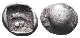 Greek . 4th century BC. AR Obol

Condition: Very Fine

Weight: 0.80 gr
Diameter: 9 mm