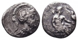 Greek .Cilicia 4th century BC. AR Obol

Condition: Very Fine

Weight: 0.60 gr
Diameter: 10 mm