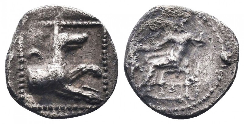 Greek .Cilicia 4th century BC. AR Obol

Condition: Very Fine

Weight: 0.66 gr
Di...
