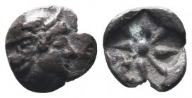 Greek .Mysia 4th century BC. AR Obol

Condition: Very Fine

Weight:0.29 gr
Diameter: 7 mm