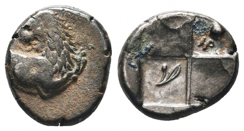 Thrace, Cherronesos. Ca. 400-350 B.C. AR fourrée hemidrachm

Condition: Very Fin...