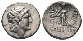 Cappadokia Drachm , 130-116 BC, Ariarathes VI. Epiphanes Philopator. 

Condition: Very Fine

Weight: 4.00 gr
Diameter: 17 mm