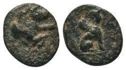 Greek. 4th-3rd century BC. AE 

Condition: Very Fine

Weight: 1.20 gr
Diameter: 12 mm