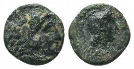 Greek. 4th-3rd century BC. AE 

Condition: Very Fine

Weight: 0.80 gr
Diameter: 10 mm