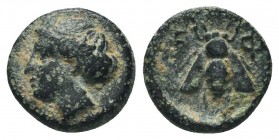 IONIA. Ephesos. Ae (Circa 202-133 BC). 

Condition: Very Fine

Weight: 1.40 gr
Diameter: 10 mm