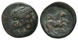 Phoenicia, Tripolis Æ21. 2nd-1st centuries BC.

Condition: Very Fine

Weight: 3.60 gr
Diameter: 17 mm