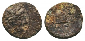 Troas, Gargara. Ca. 400-284 B.C. AE

Condition: Very Fine

Weight: 1.00 gr
Diameter: 12 mm