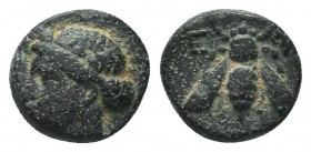 IONIA. Ephesos. Ae (Circa 202-133 BC). 

Condition: Very Fine

Weight: 1.50 gr
Diameter: 11 mm