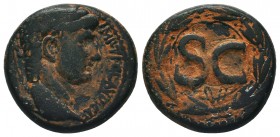 Claudius Æ25 of Antioch, Syria. AD 41-54.

Condition: Very Fine

Weight: 17 gr
Diameter: 26 mm