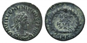 Valentinian II, 375-392 AD, Ae

Condition: Very Fine

Weight: 1.40 gr
Diameter: 14 mm