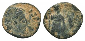 Barbarous Imitation. Ca. 4th century A.D. AE

Condition: Very Fine

Weight: 1.00 gr
Diameter: 13 mm