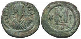JUSTIN I & JUSTINIAN I (527). Follis.

Condition: Very Fine

Weight: 16.50 gr
Diameter: 31 mm