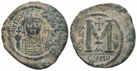 Justinianus I (527-565 AD). AE Half Follis 

Condition: Very Fine

Weight: 23.40 gr
Diameter: 42 mm