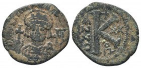Justinianus I (527-565 AD). AE Half Follis 

Condition: Very Fine

Weight: 9.50 gr
Diameter: 29 mm