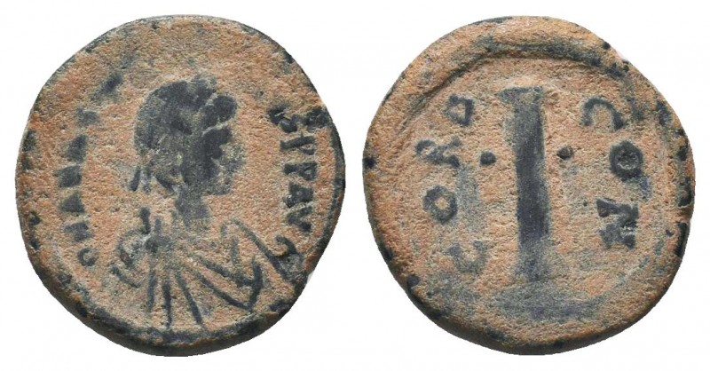 Anastasius I. 491-518. Æ Decanummium 

Condition: Very Fine

Weight: 3.10 gr
Dia...