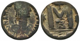 JUSTIN I & JUSTINIAN I (527). Follis.

Condition: Very Fine

Weight: 9.10 gr
Diameter: 24 mm