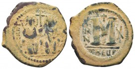Justin II , with Sophia (565-578 AD). AE Follis

Condition: Very Fine

Weight: 12.10 gr
Diameter: 33 mm
