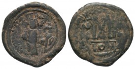 Justin II , with Sophia (565-578 AD). AE Follis

Condition: Very Fine

Weight: 12.70 gr
Diameter: 31 mm