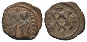 Justin II , with Sophia (565-578 AD). AE Half Follis

Condition: Very Fine

Weight: 4.70 gr
Diameter: 19 mm