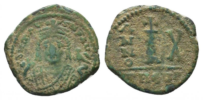 Maurice Tiberius. A.D. 582-602. AE Half follis

Condition: Very Fine

Weight: 2....